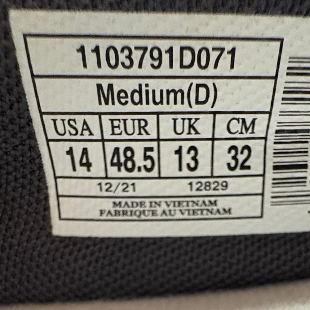 Brooks Caldera 6 Men's Size 14 Grey Blue Trail Running Shoes (1103791D071)